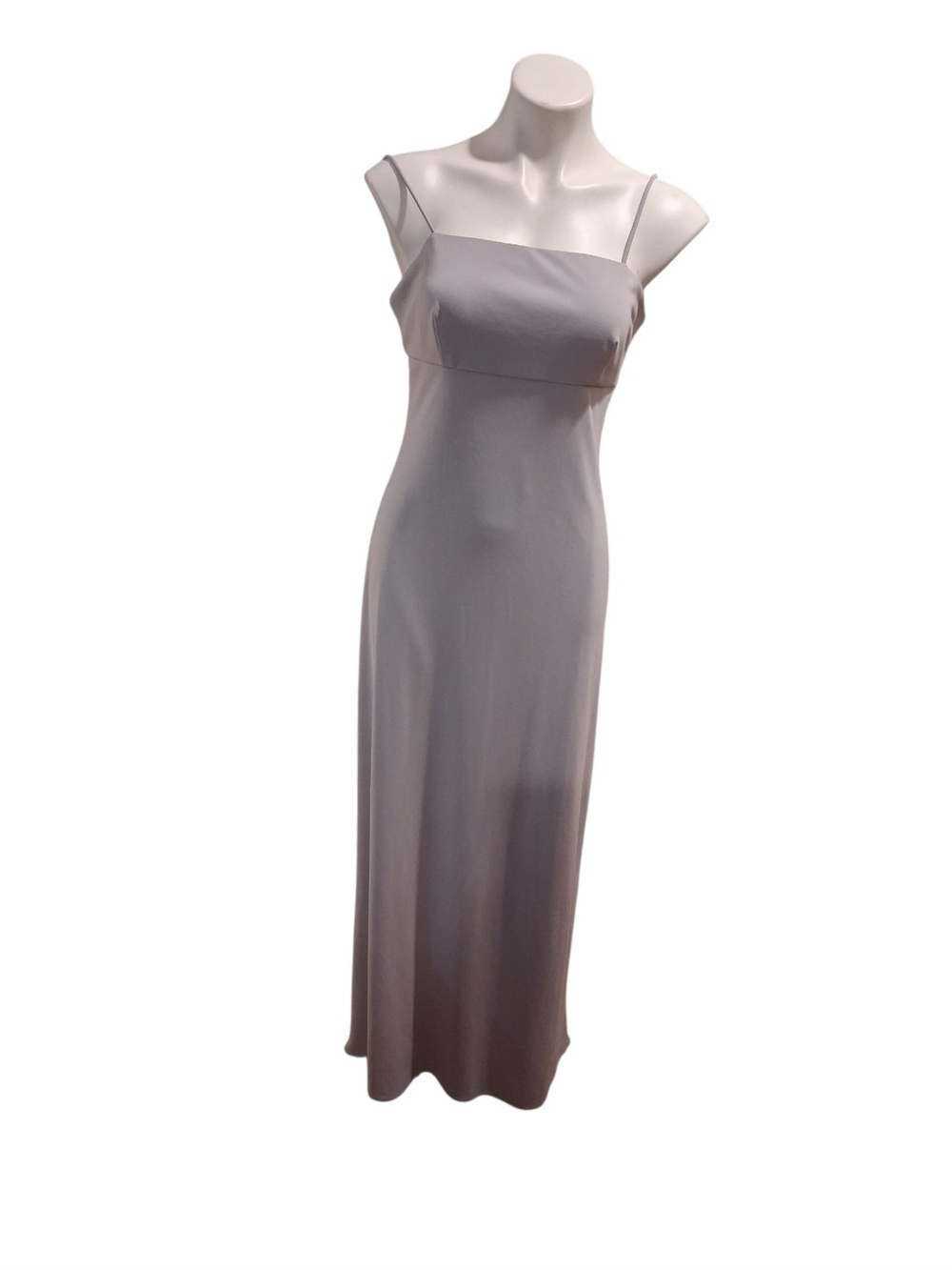Minimalist Spaghetti Strap Maxi Dress in Light Gray